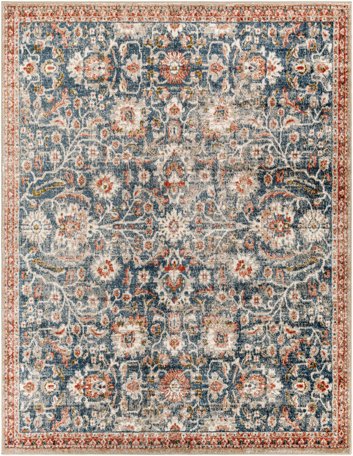 White Multi Gray Area Rug B882