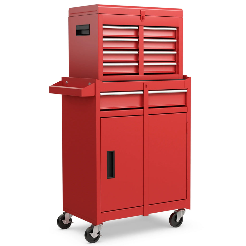 Red 5 Drawer Metal Rolling Tool Chest Cabinet D978050