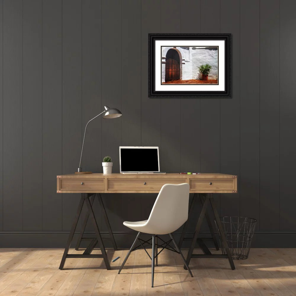 Black Ornate Wood Framed Art Print T464173