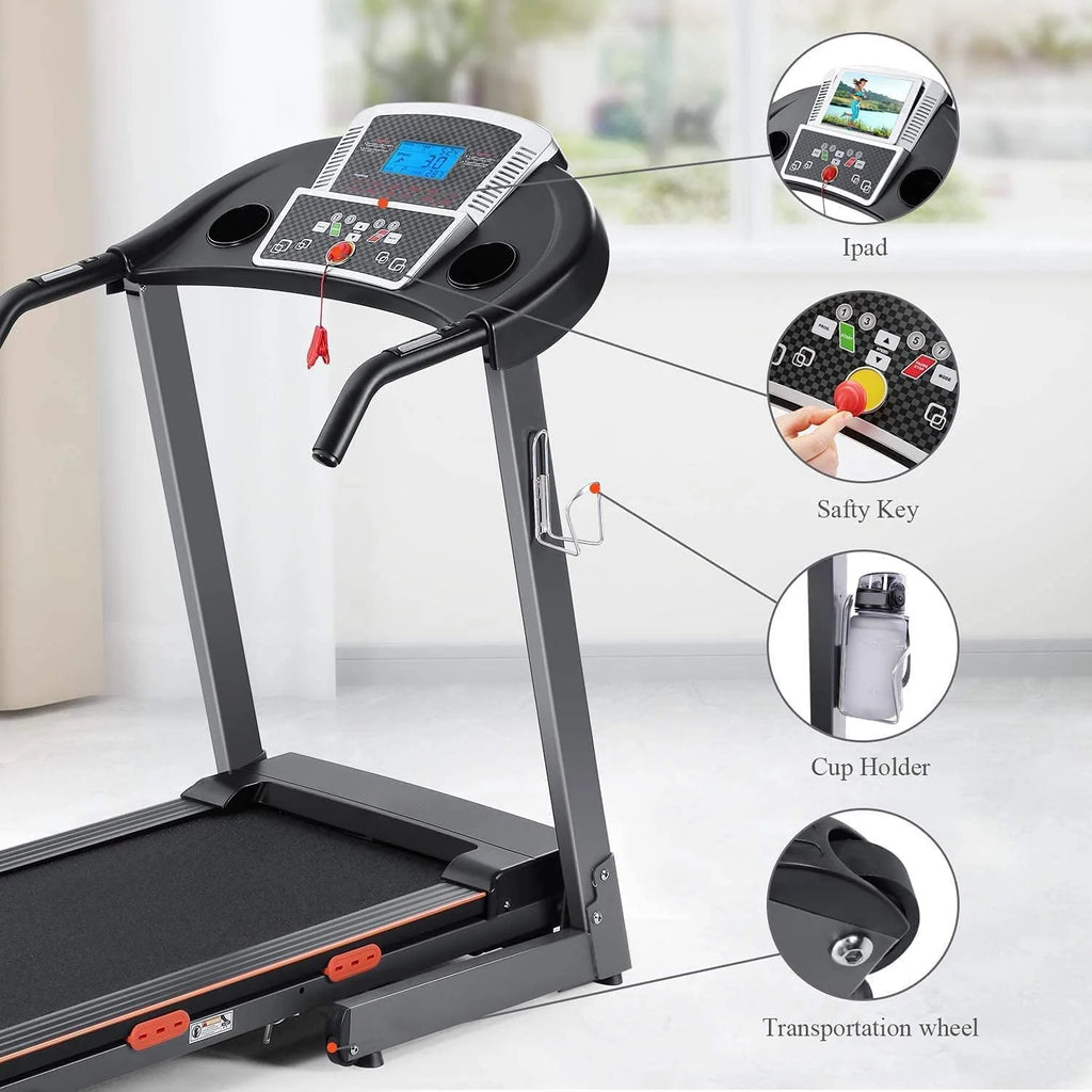 Foldable Electric Treadmill with 15 Pre-Set Programs Q5104