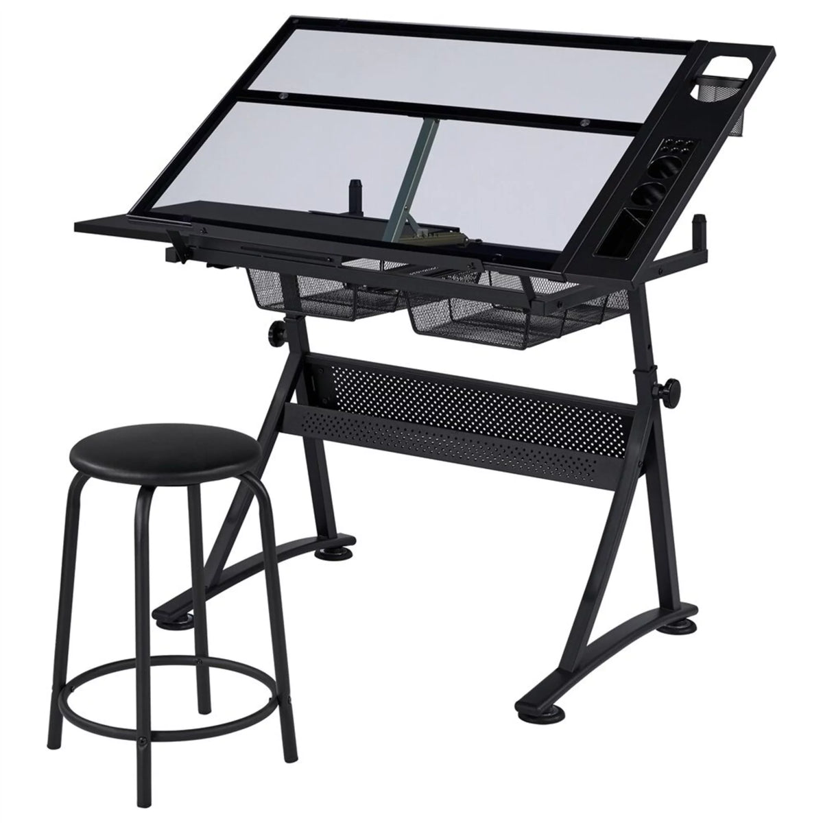 Height Adjustable Drawing Desk with Chair O20446