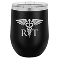 12 oz Double Wall Vacuum Insulated Stainless Steel Stemless Wine Tumbler with Lid D705825