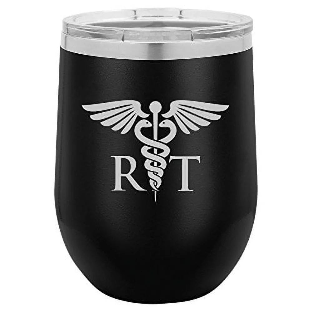 12 oz Double Wall Vacuum Insulated Stainless Steel Stemless Wine Tumbler with Lid D705825