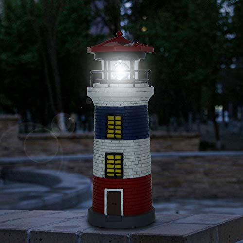Solar LED Lighthouse Statue Y888237