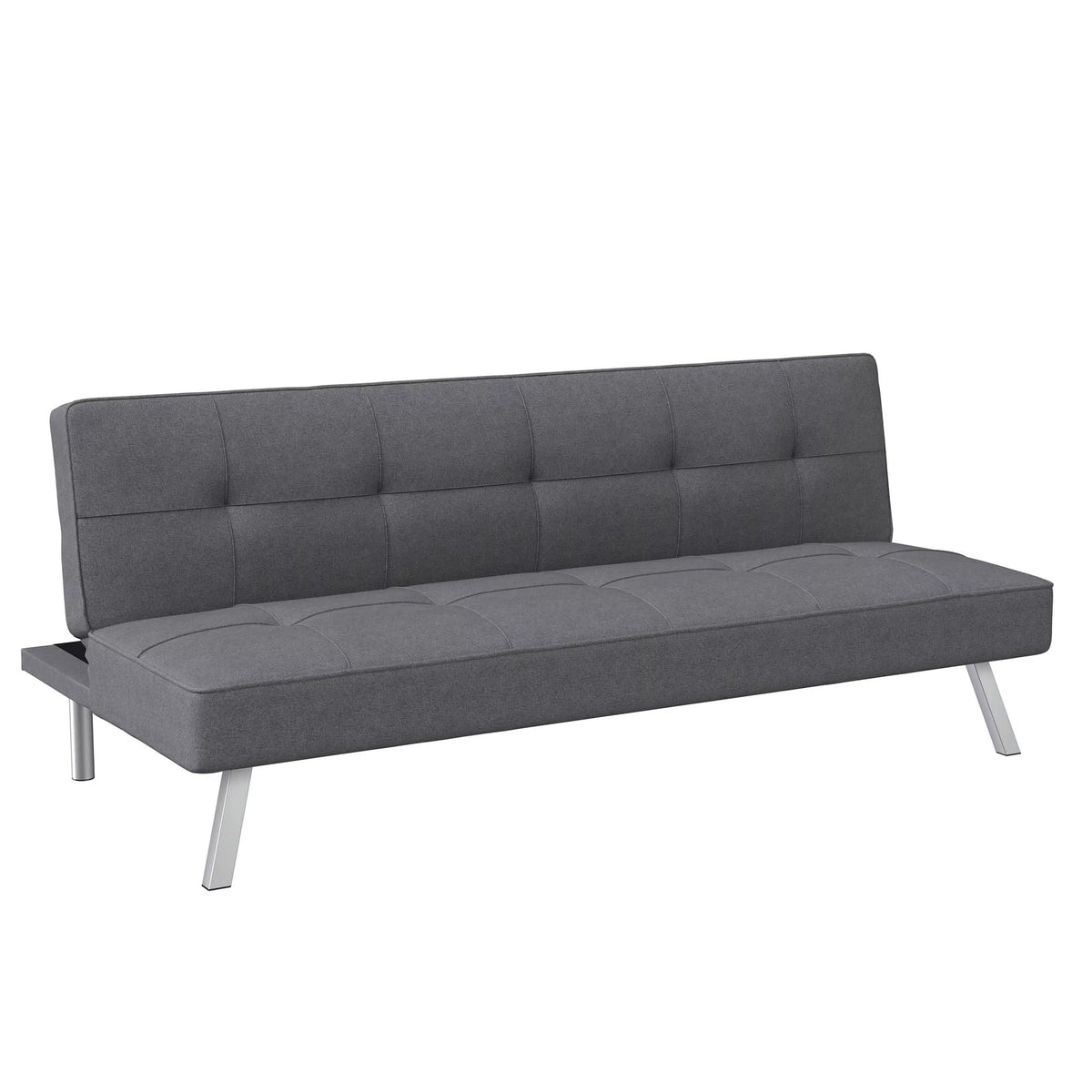 Charcoal Gray Fabric Futon E554601
