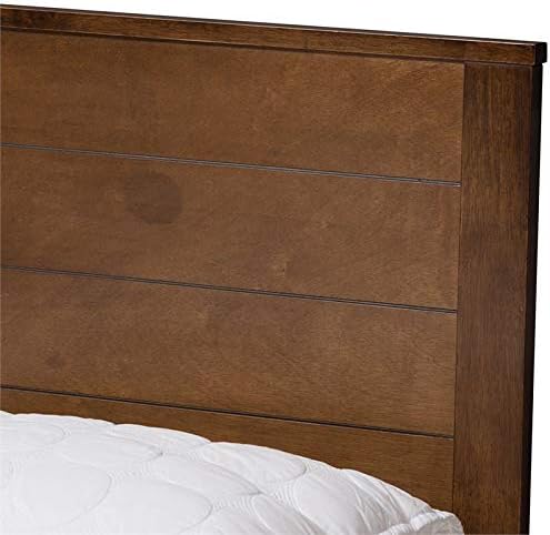 Full Platform Bed in Walnut Brown U369