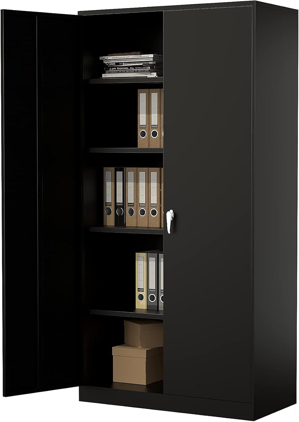 Metal Storage Cabinet with Locking Door and 2 Adjustable Shelves F8778