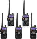 5PCS Dual-Band Handheld Two Way Radio Black L1980
