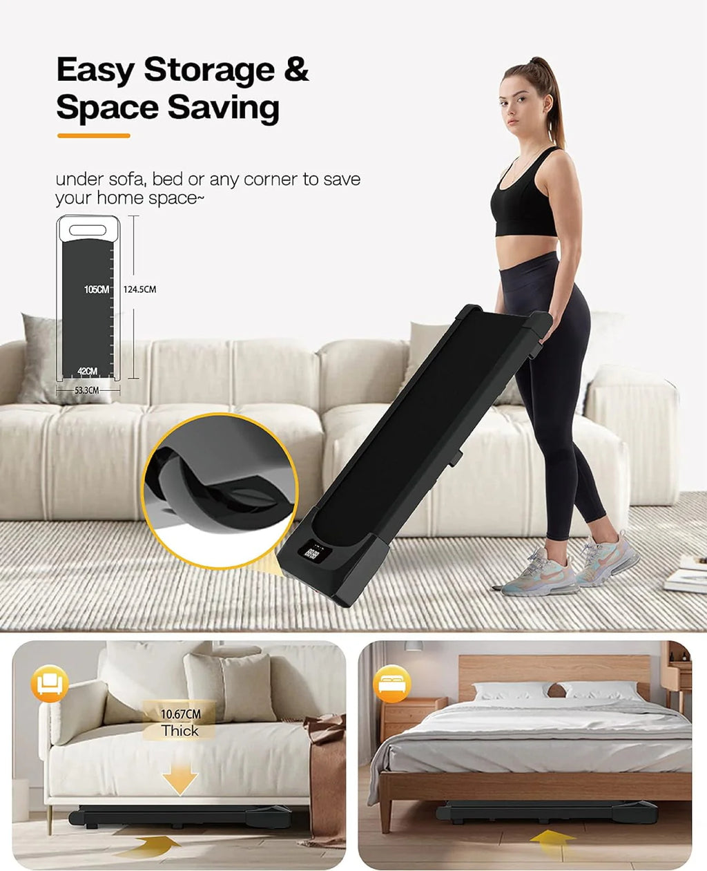 Portable Treadmill with LED Display N873019