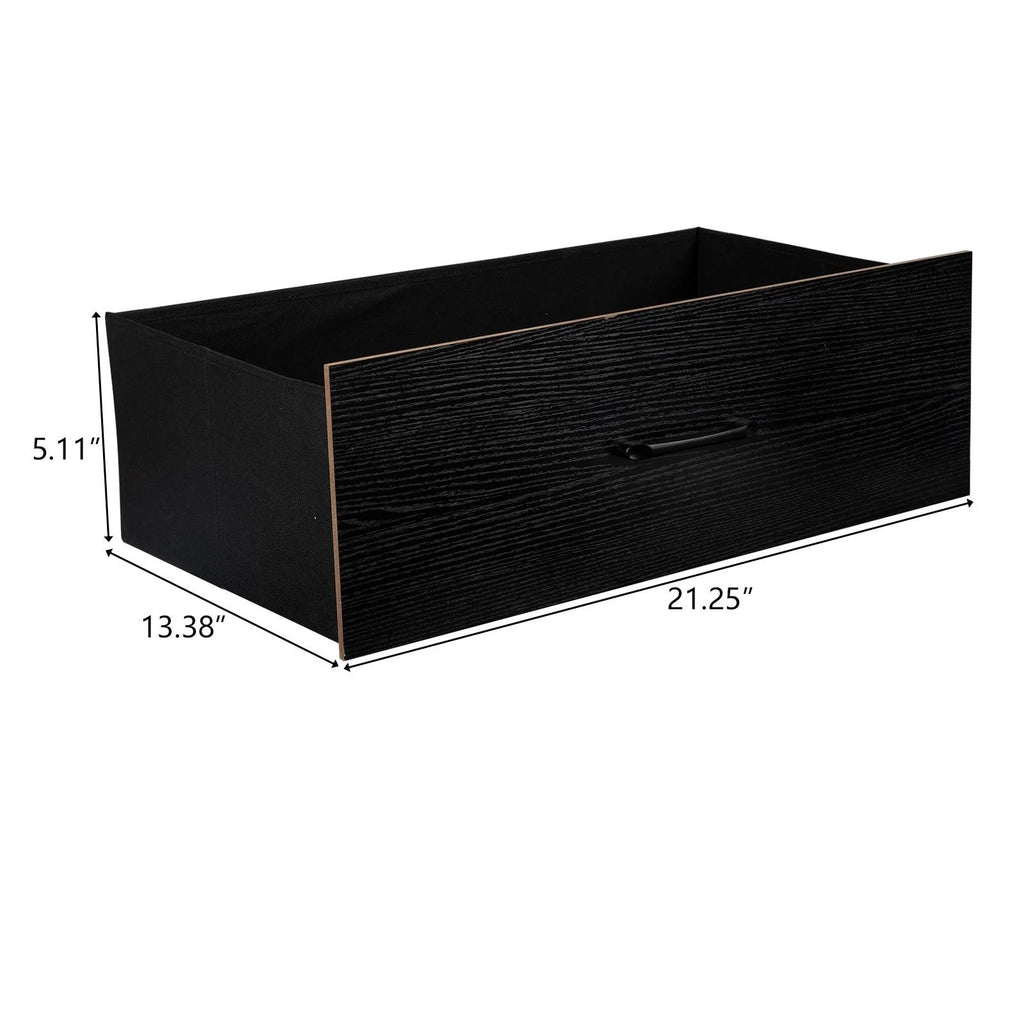 Black 4 Drawer Wood Dresser W10706