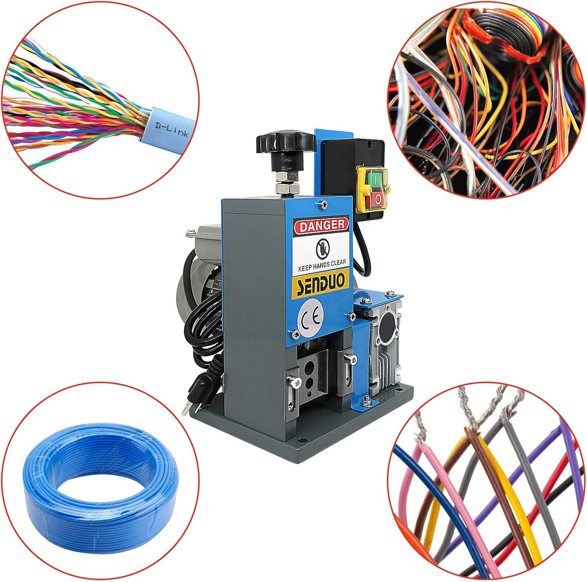 Automatic Electric Wire Stripper Machine 0.06-1inch 180W X824