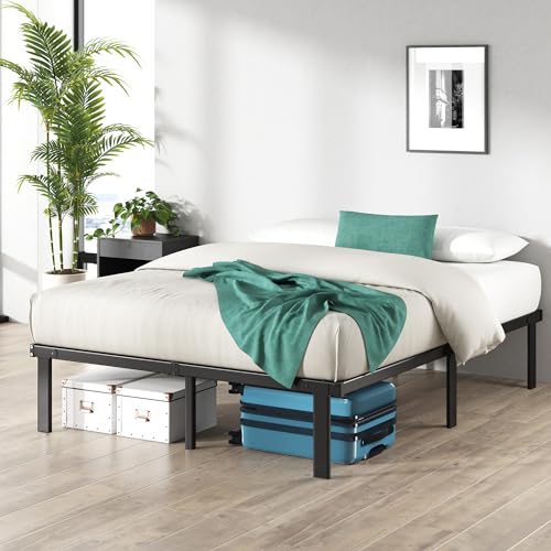 14 Inch Black Metal Platform Bed Frame, Twin R45681