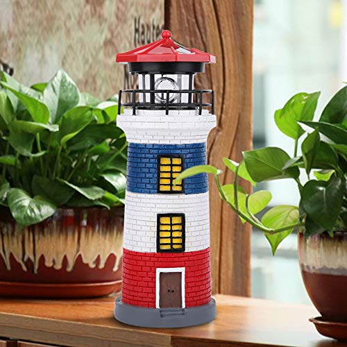 Solar LED Lighthouse Statue Y888237