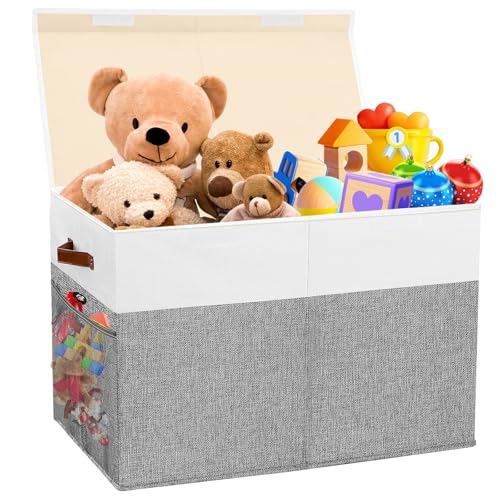 Extra Large Collapsible Toy Storage Box with Lid and Divider W520935