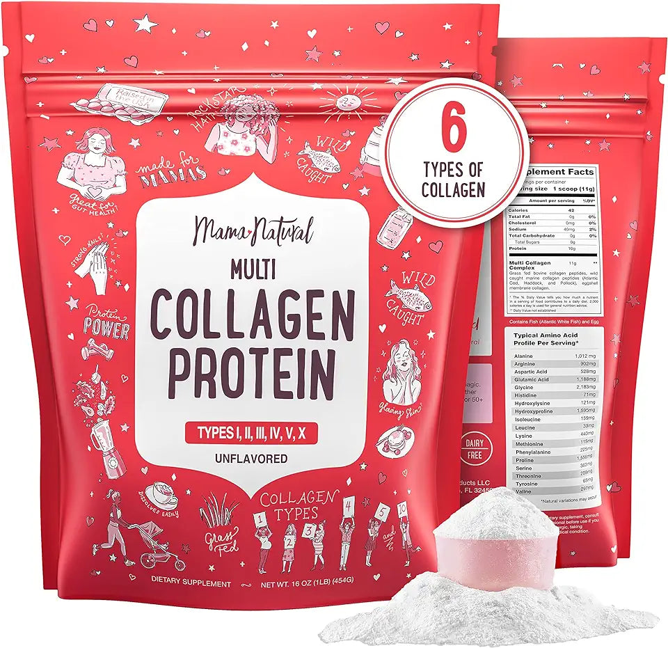 Unflavored Hydrolyzed Multi Collagen Protein Powder Type I II III IV V X 16Oz L622442