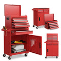 Red 5 Drawer Metal Rolling Tool Chest Cabinet D978050