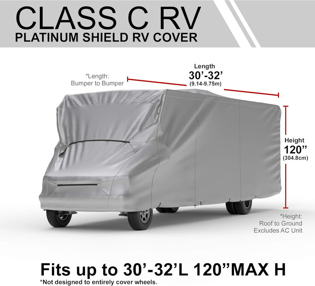 Weatherproof Class C RV Cover 20' - 23' Long with Fleece Lining K200