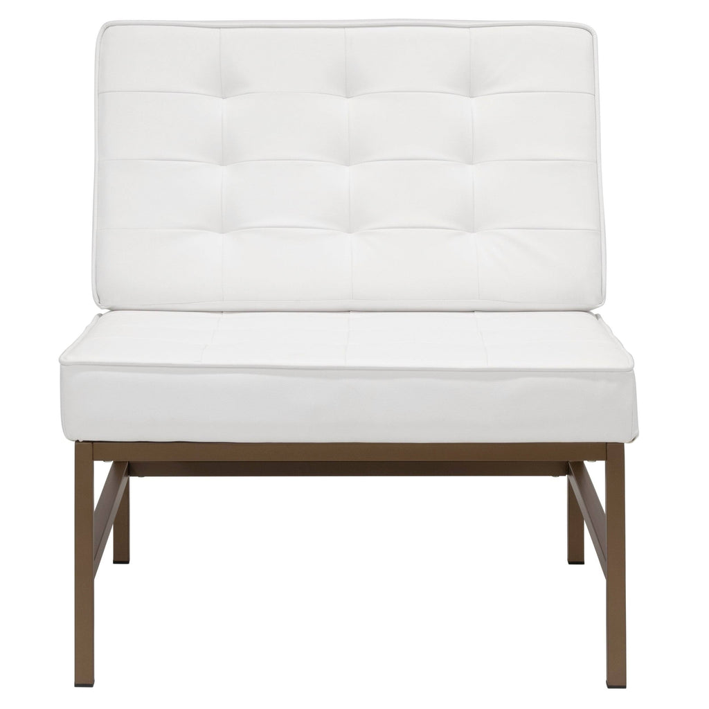 Tufted Blended Leather Accent Chair H5114
