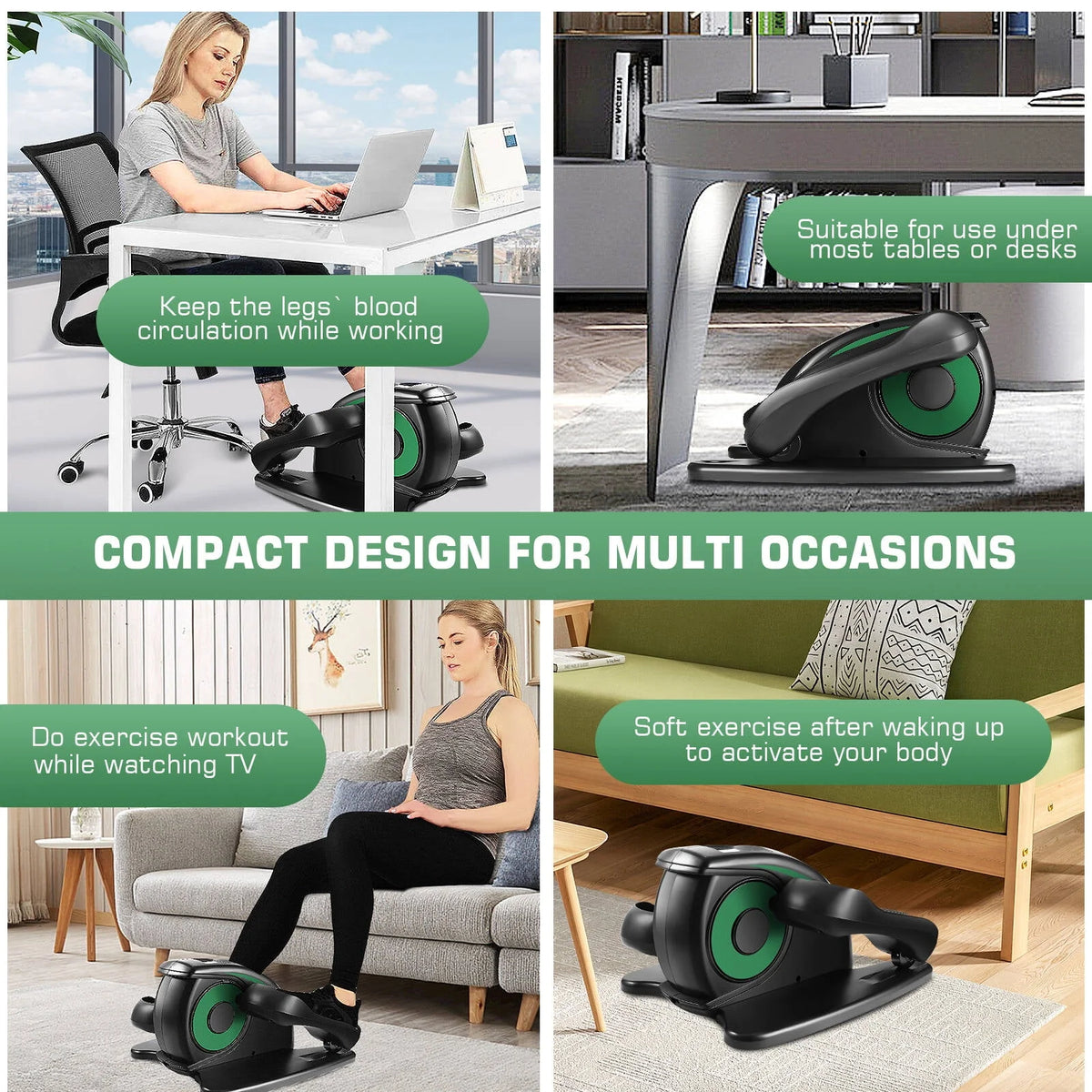 Under Desk Elliptical Machine with LCD Monitor Y2600