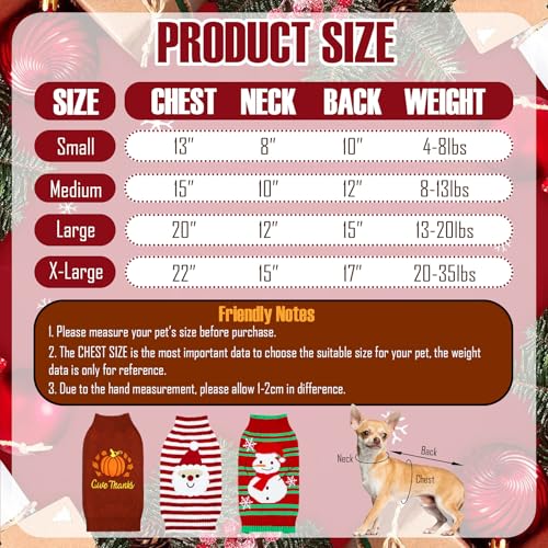 3 Pack Dog Christmas Sweater X273