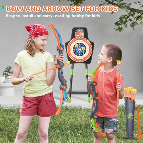 2 Pack LED Light Up Bow and Arrow Toy with 20 Suction Cup Arrows L999