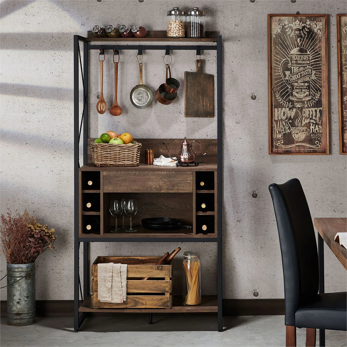 Oak Wood Baker's Rack U54534