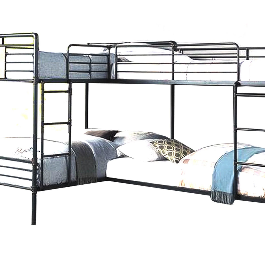 Twin over Full Bunk Bed with Safety Guard Rails V856978