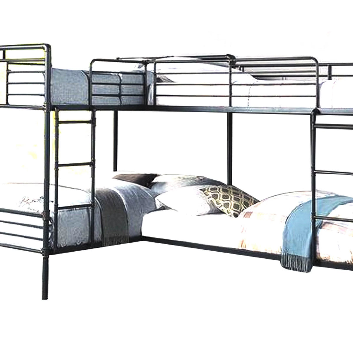 Twin over Full Bunk Bed with Safety Guard Rails V856978