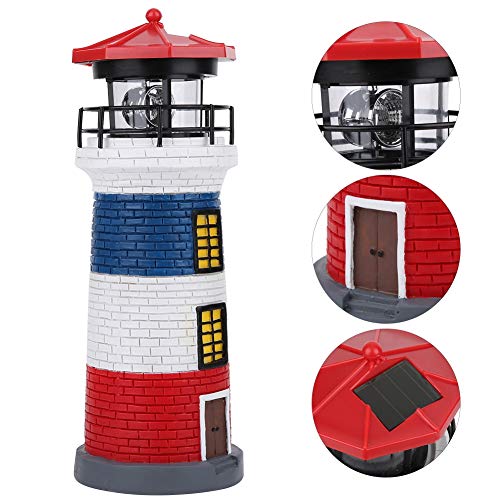 Solar LED Lighthouse Statue Y888237