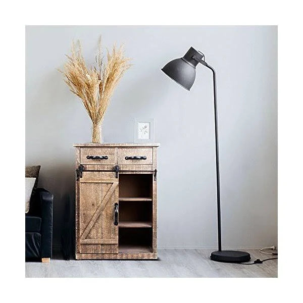 Rustic Wood End Table Console Cabinet Storage Cabinet Z235772