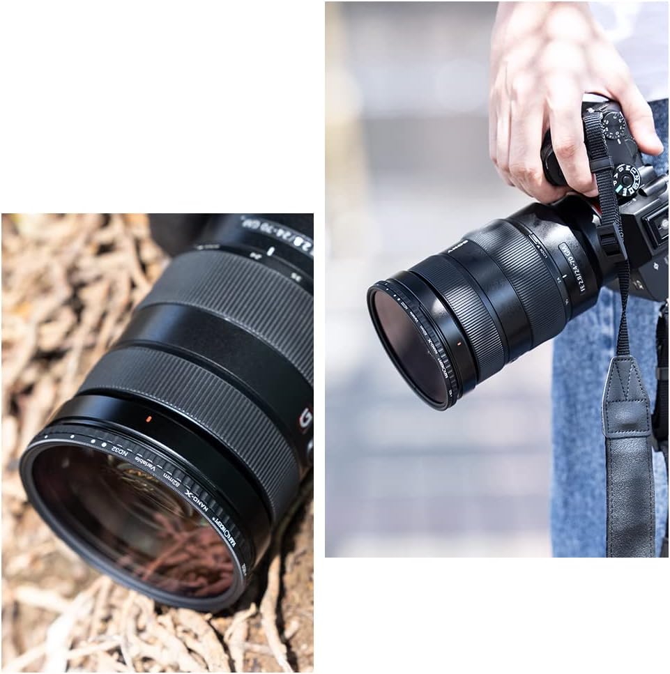 62mm Variable ND Filter ND2-ND32 with Multi-Layer Coatings Pack of 2 M557