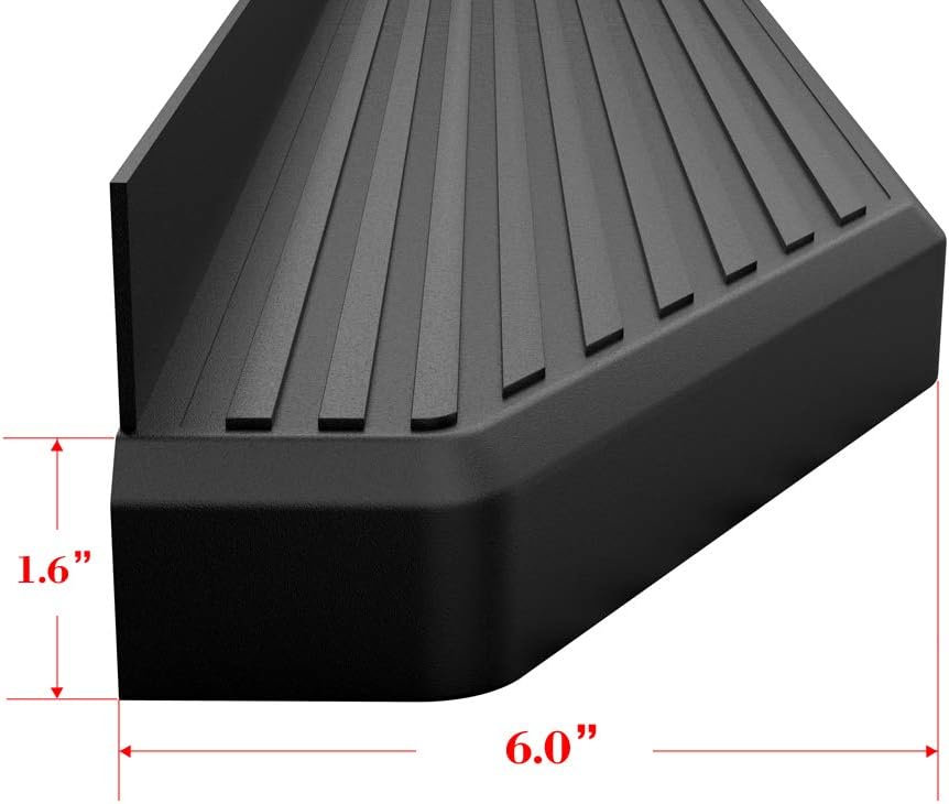 6-inch Black Aluminum Running Boards Side Steps Q4544