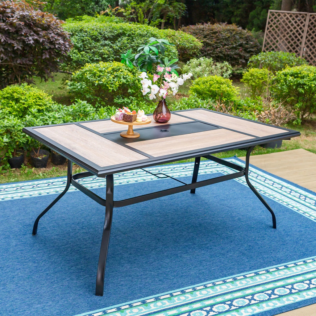 7-Piece Outdoor Dining Set with Cushioned Swivel Chairs M3663