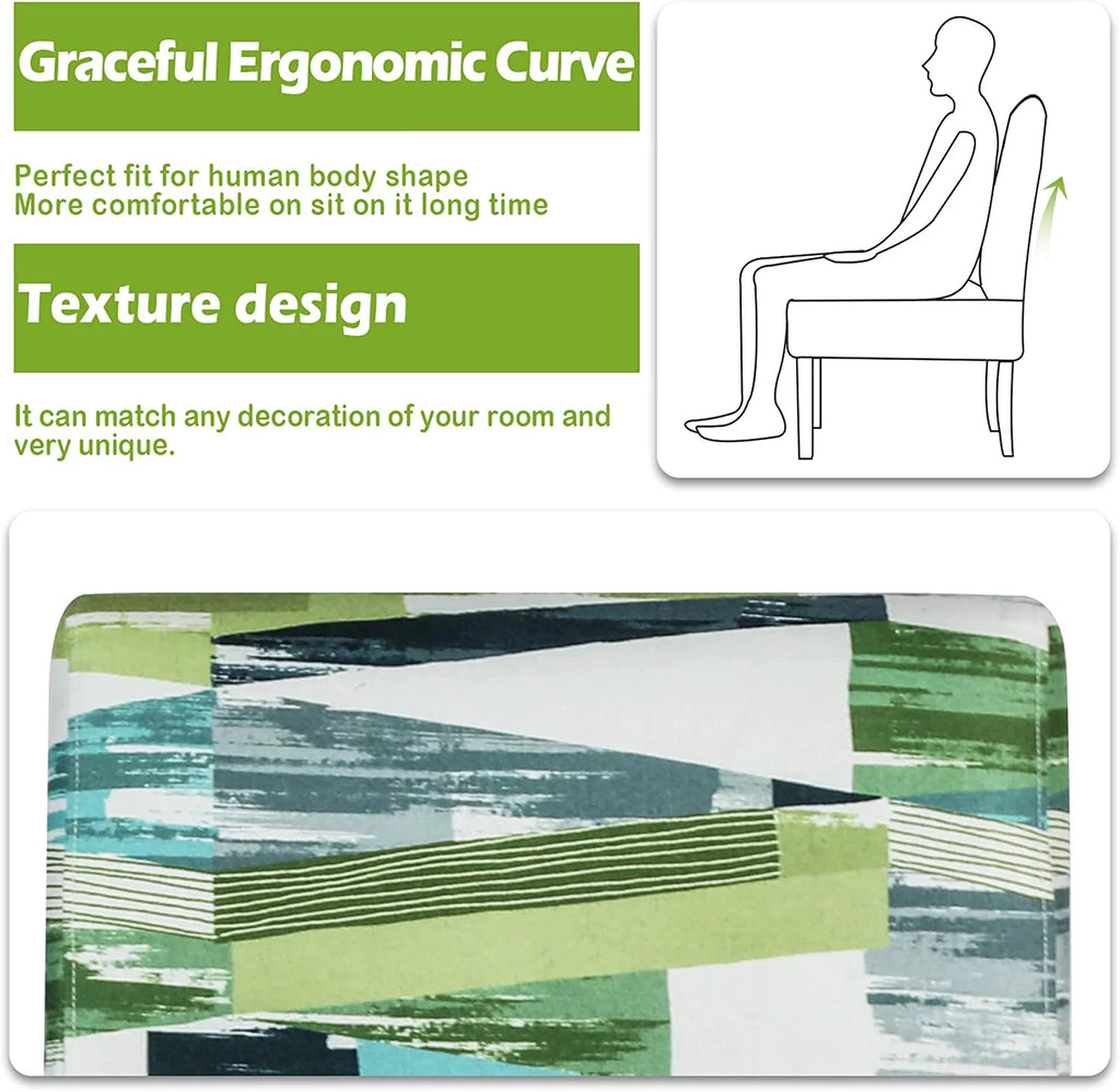 Green Fabric Armless Accent Chair D546591