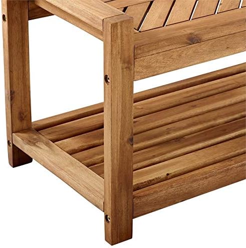 48 Chevron Acacia Wood Patio Storage Bench O13057