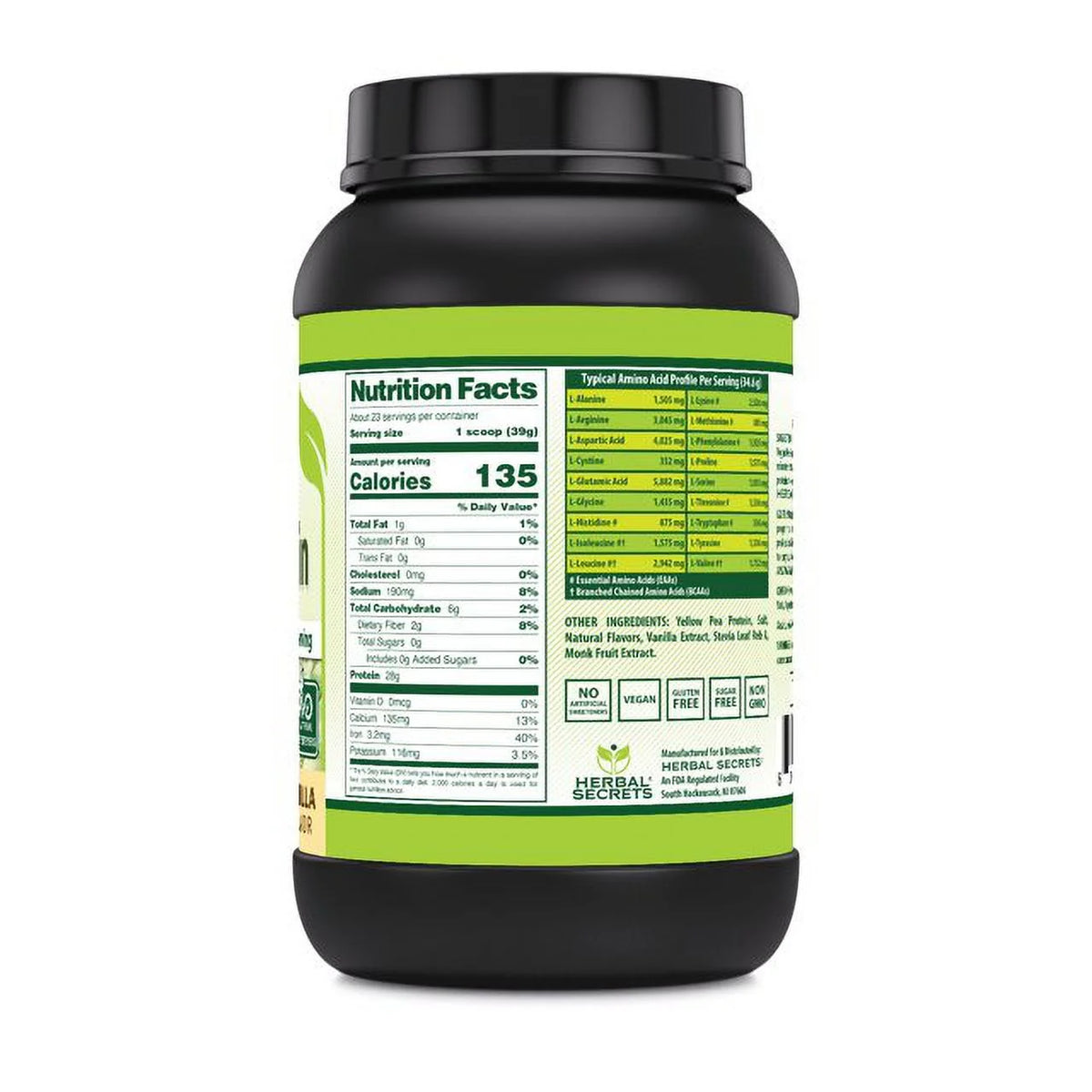 Vegan Pea Protein Powder 2 Lbs Vanilla E937680