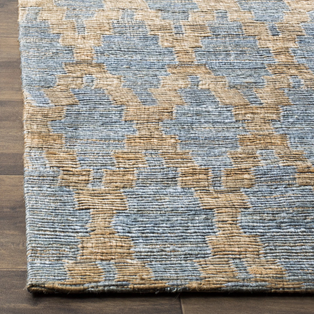 Light Blue/Gold Geometric Area Rug R854483