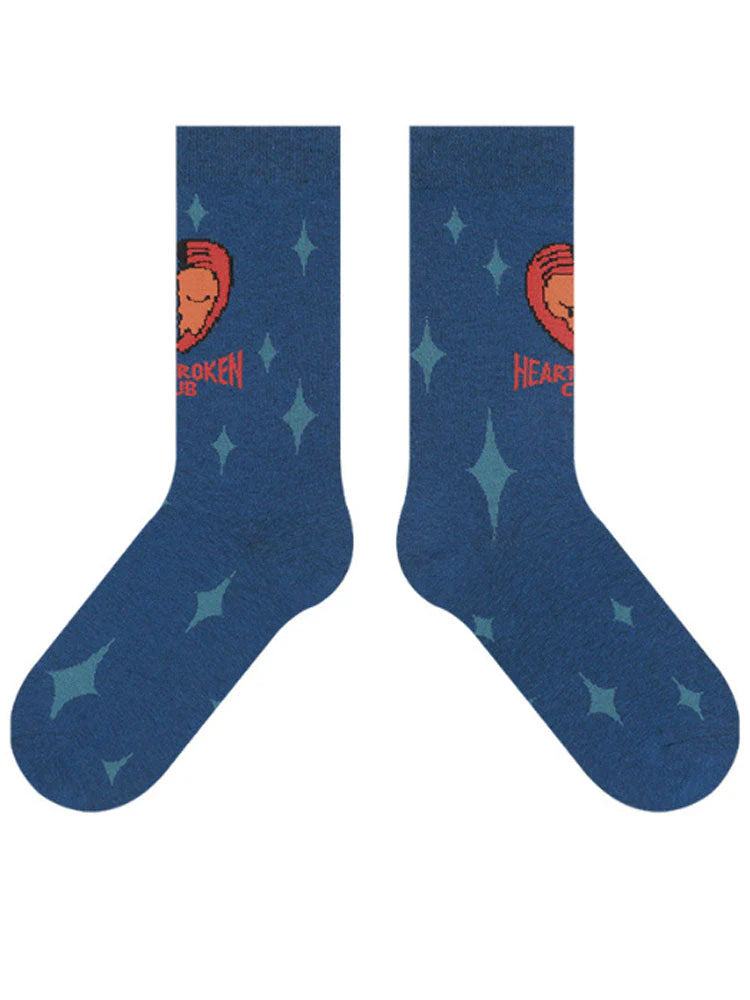 Cartoon Broken Heart Socks V4780