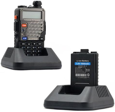 5PCS Dual-Band Handheld Two Way Radio Black L1980