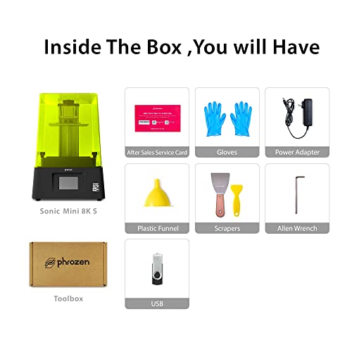 8K LCD Resin 3D Printer, 7.1" Monochrome LCD, 22µm XY Resolution N1907