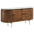 White and Natural Marble Top 4-door Dining Sideboard U759