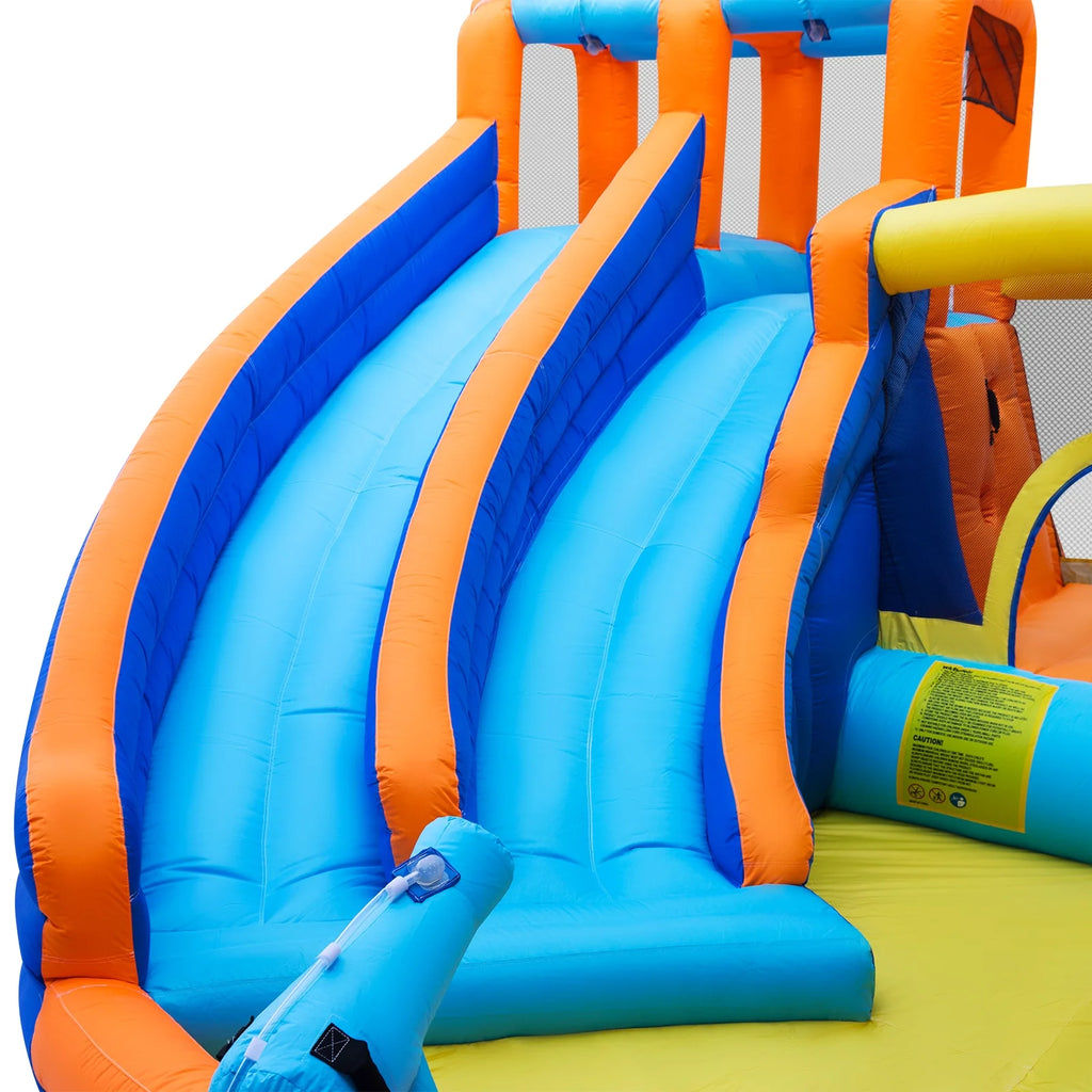 Kids Inflatable Water Slide Bouncer with Pool and Climbing Wall I5980