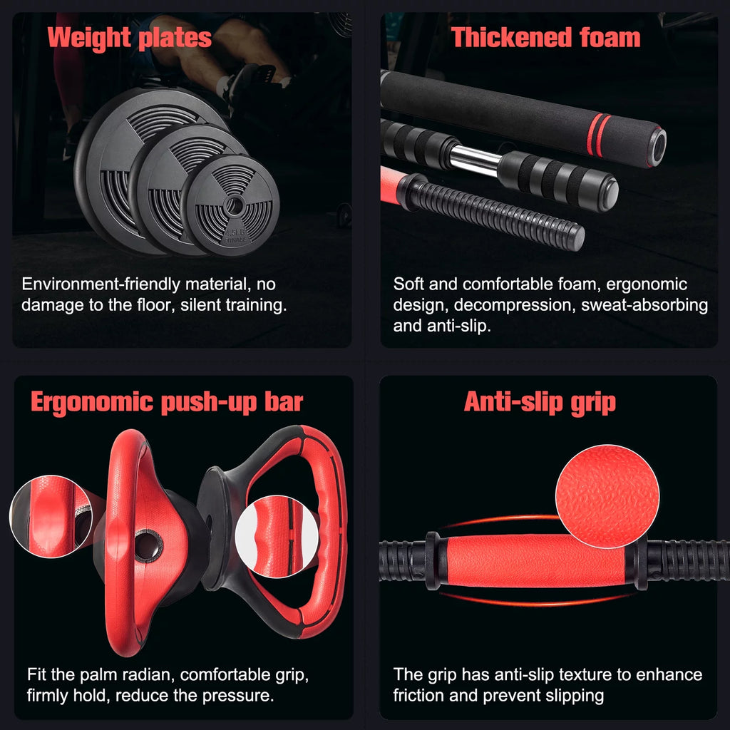 5 in 1 Adjustable Dumbbell Barbell Kettlebell Set 40LB A5004