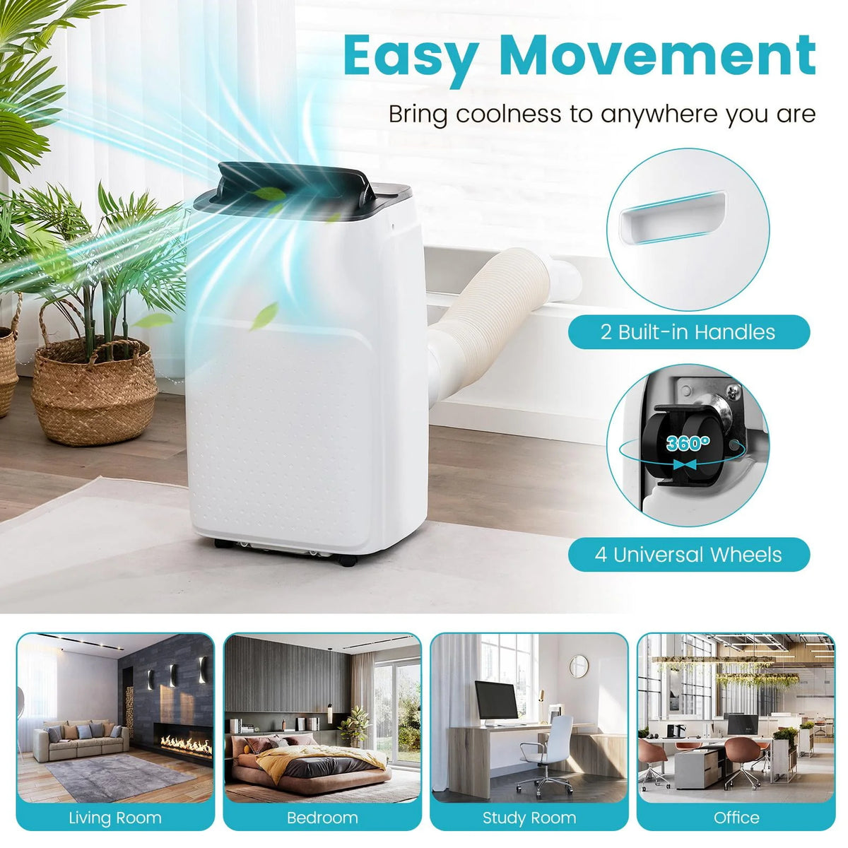 13000 BTU Smart Portable Air Conditioner & Heater R1459