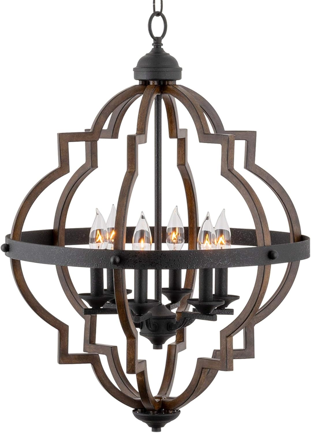 6-Light Rustic Farmhouse Chandelier Q9217