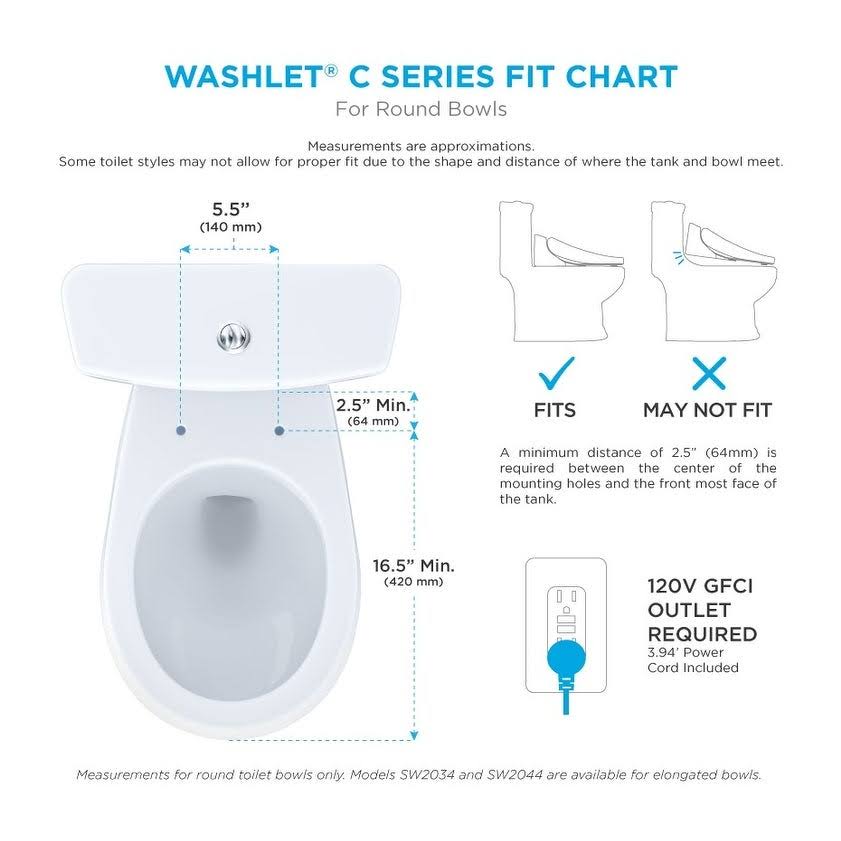 Electronic Round Bidet Toilet Seat T1020