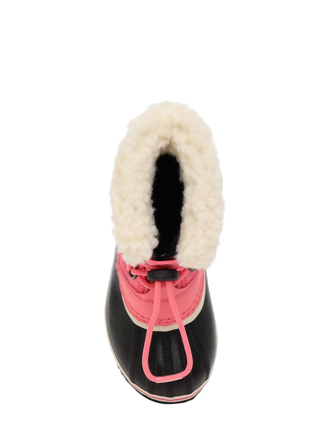 Kids Waterproof Nylon Canvas Boots Pink 11 N550424