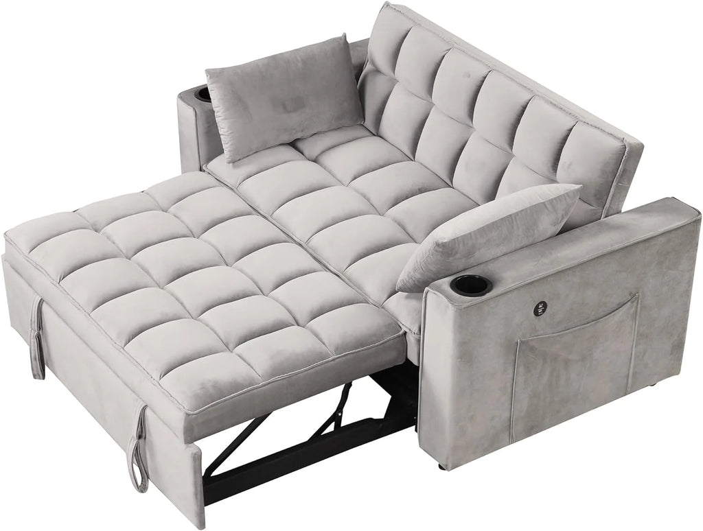 Convertible Sofa Couch with Pull Out Bed D3367