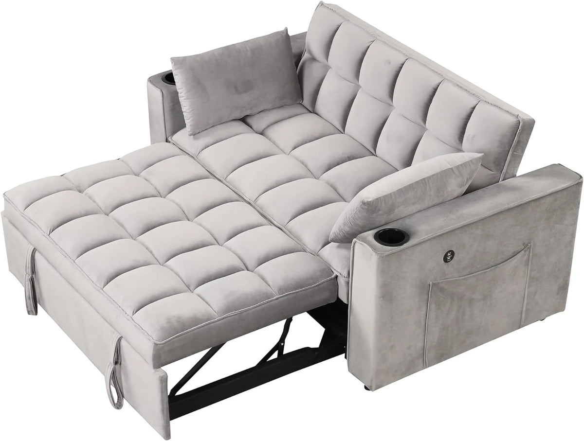 Convertible Sofa Couch with Pull Out Bed D3367