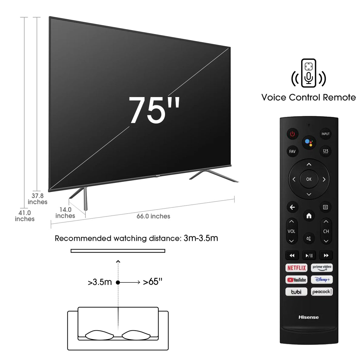 75" Quantum 4K ULED Android Smart TV N507